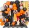 Orange Confetti Balloon Halloween Latex Party Balloons(Orange and Black Balloons)